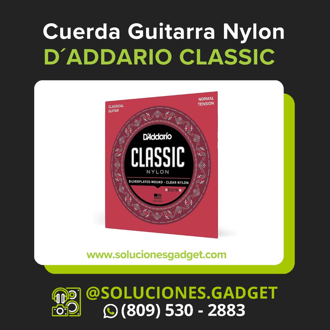 D'Addario EJ27N Cuerdas de Nylon para Guitarra Clásica