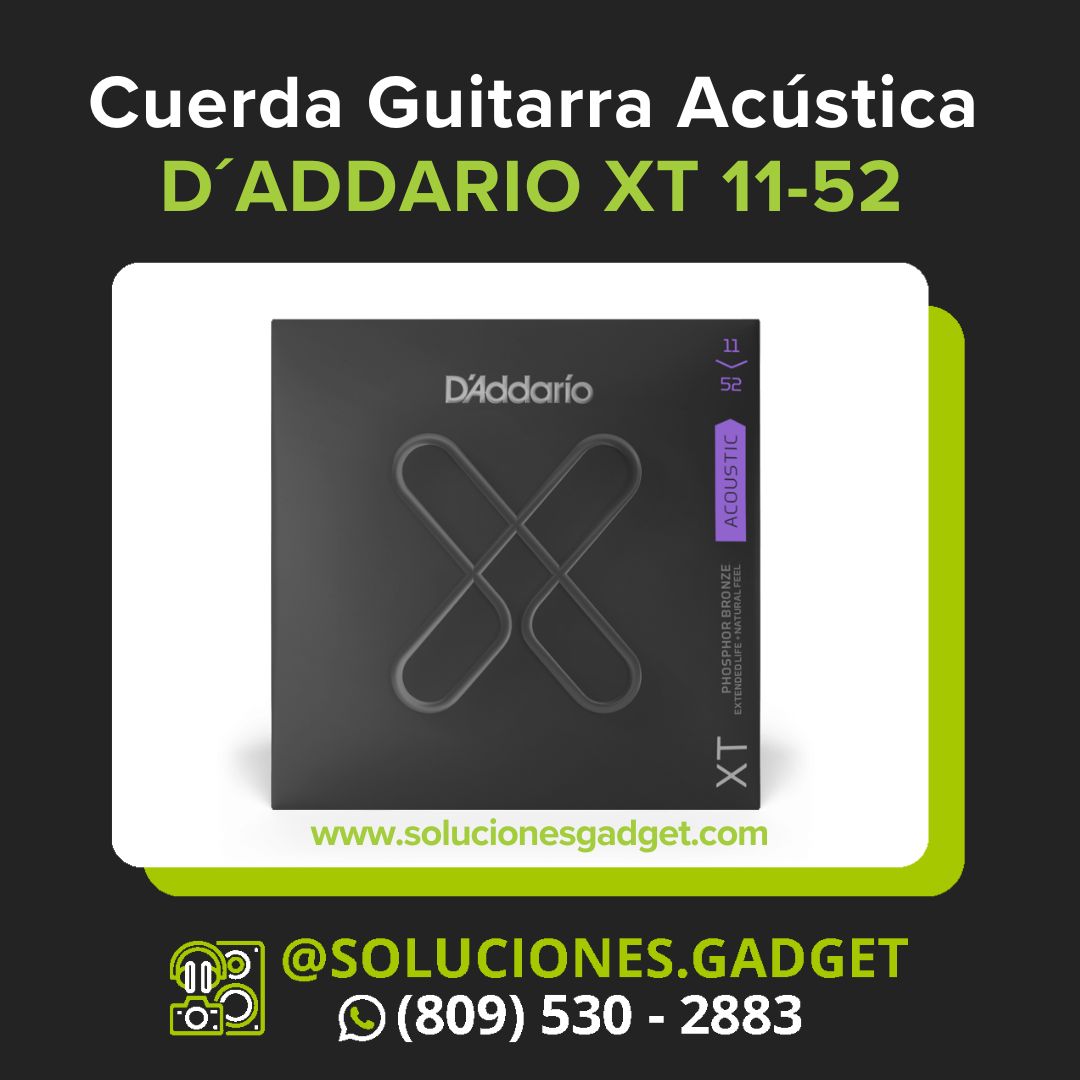 D'Addario XT Phosphor Bronze — Cuerdas Recubiertas Light para Guitarra Acústica