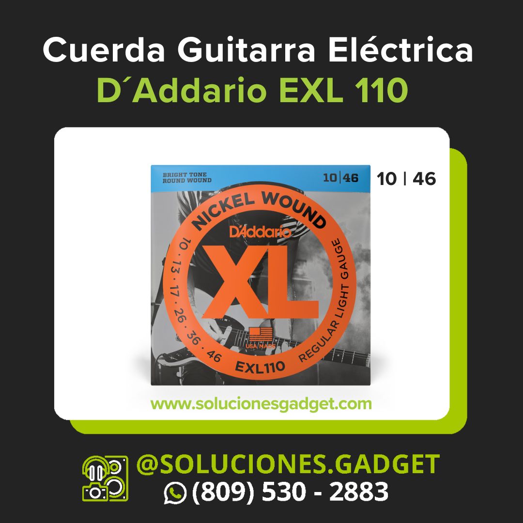 D'Addario EXL110 — Cuerdas de Níquel para Guitarra Eléctrica Regular Light