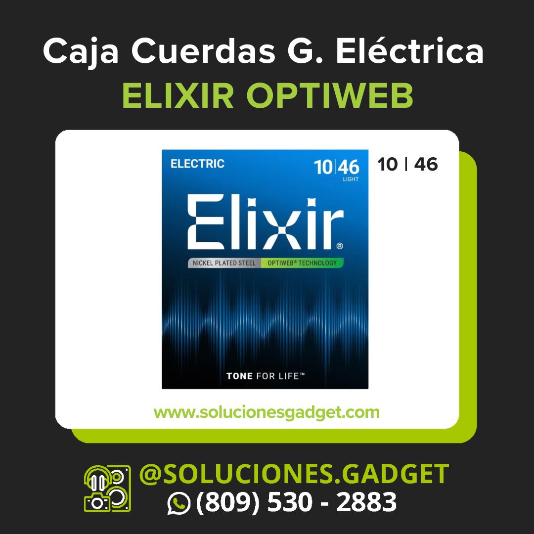 Elixir Optiweb — Cuerdas Recubiertas Light para Guitarra Eléctrica