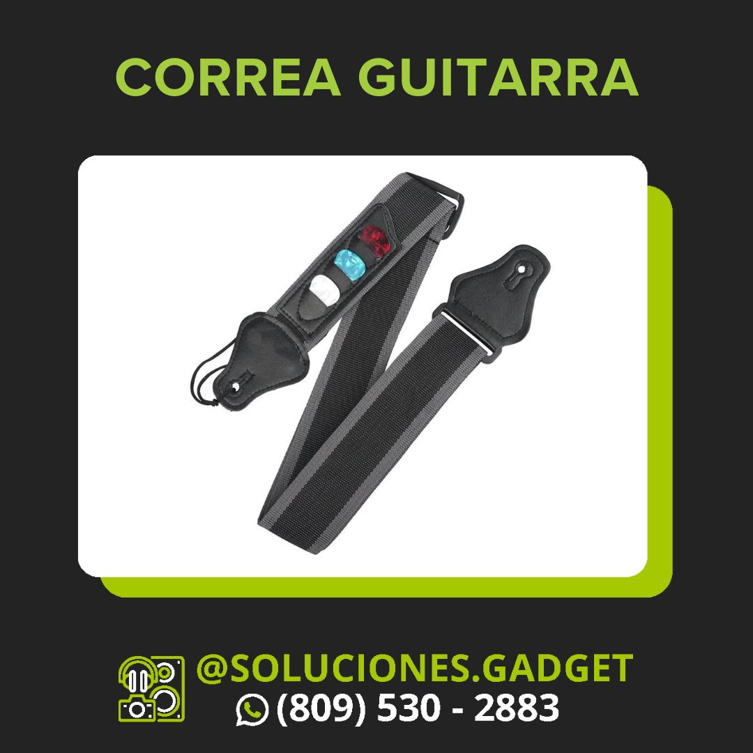 Correa de Guitarra Ajustable — Nylon Resistente para Guitarra